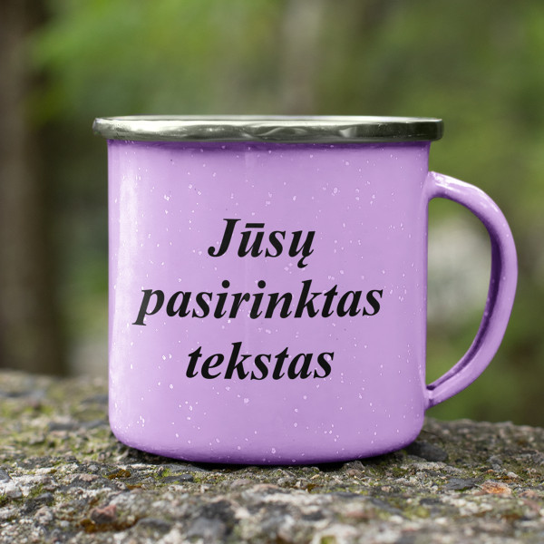 Metalinis puodelis su Jūsų pasirinktu užrašu Metalinis puodelis su Jūsų pasirinktu užrašu