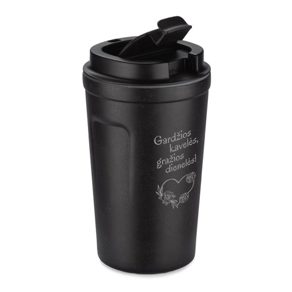 Metalinis termopuodelis "Gardžios kavelės, gražios dienelės" (400ml) Metalinis termopuodelis "Gardžios kavelės, gražios dienelės" (400ml)