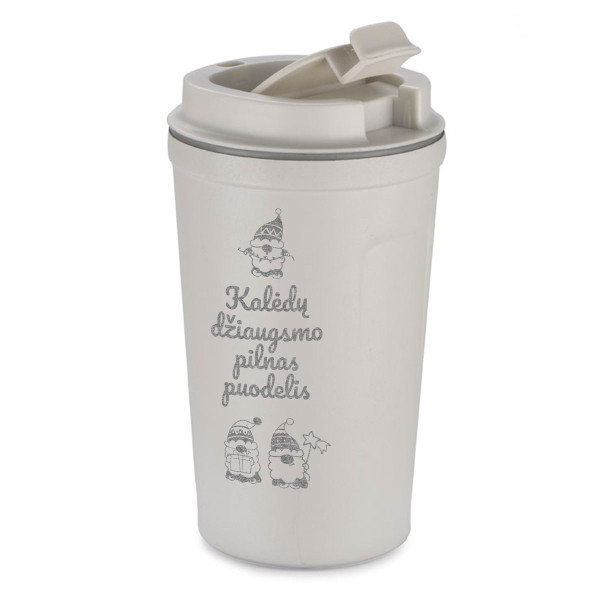 Metalinis termopuodelis "Kalėdų džiaugsmo pilnas puodelis" (400ml)