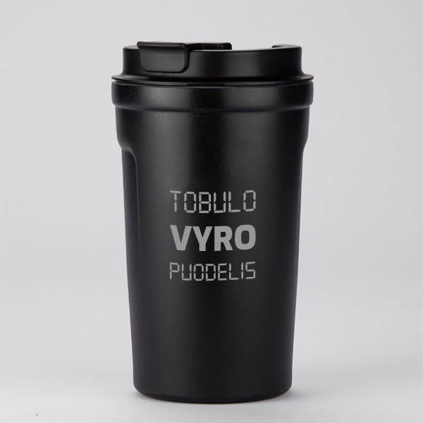 Metalinis termopuodelis "Tobulo vyro puodelis" (400ml) Metalinis termopuodelis "Tobulo vyro puodelis" (400ml)
