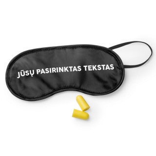 Miego kaukė su Jūsų pasirinktu tekstu