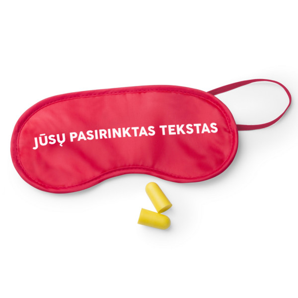 Miego kaukė su Jūsų pasirinktu tekstu Miego kaukė su Jūsų pasirinktu tekstu