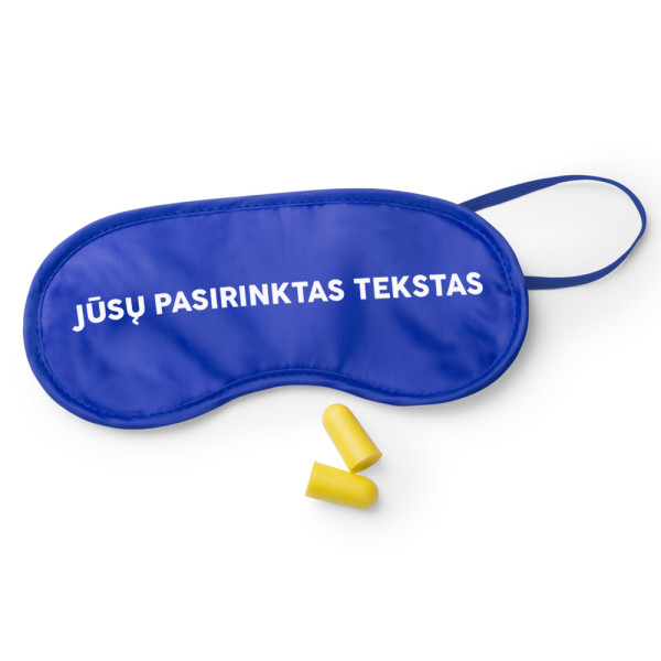 Miego kaukė su Jūsų pasirinktu tekstu Miego kaukė su Jūsų pasirinktu tekstu