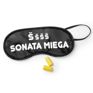 Miego kaukė su pasirinktu vardu "Dabar miega"