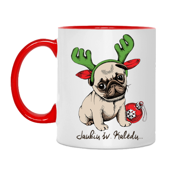 Puodelis "Mopso kalėdos" Puodelis "Mopso kalėdos"