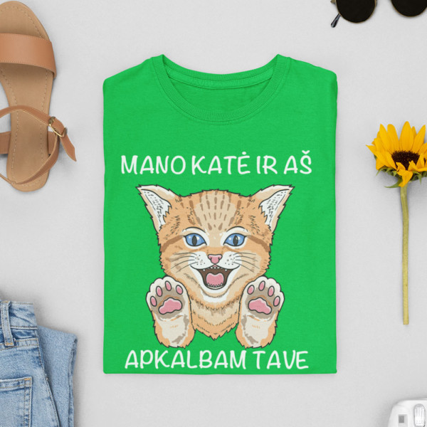 Moteriški marškinėliai "Aš ir mano katė"