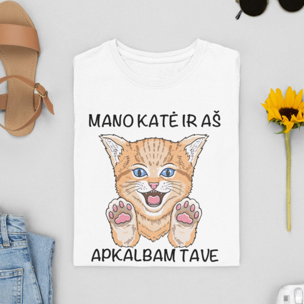Moteriški marškinėliai "Aš ir mano katė"