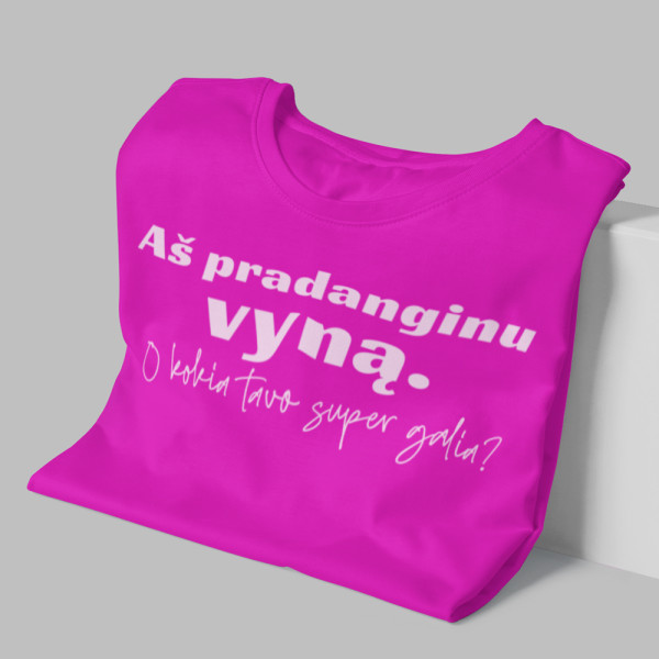 Moteriški marškinėliai "Aš pradanginu vyną"