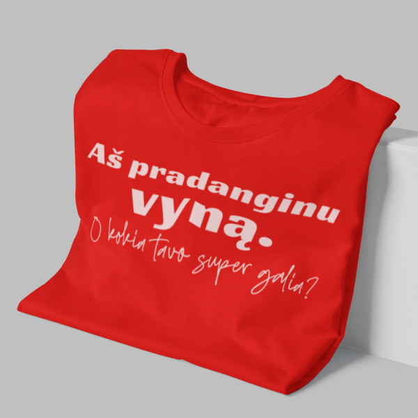 Moteriški marškinėliai "Aš pradanginu vyną"
