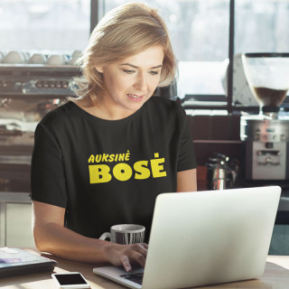Moteriški marškinėliai "Auksinė BOSĖ"