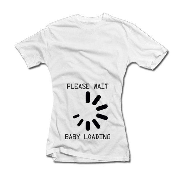Moteriški marškinėliai "Baby loading" Moteriški marškinėliai "Baby loading"