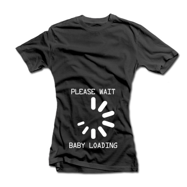 Moteriški marškinėliai "Baby loading" Moteriški marškinėliai "Baby loading"