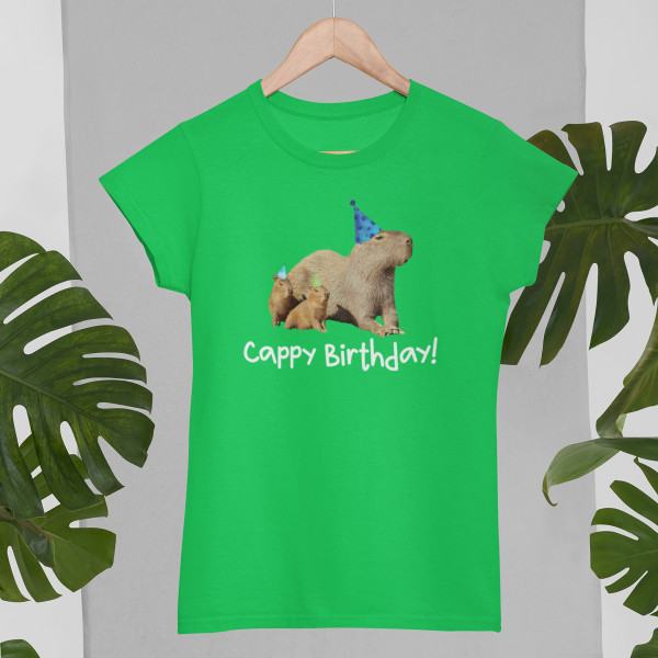 Moteriški marškinėliai "Cappy birthday"