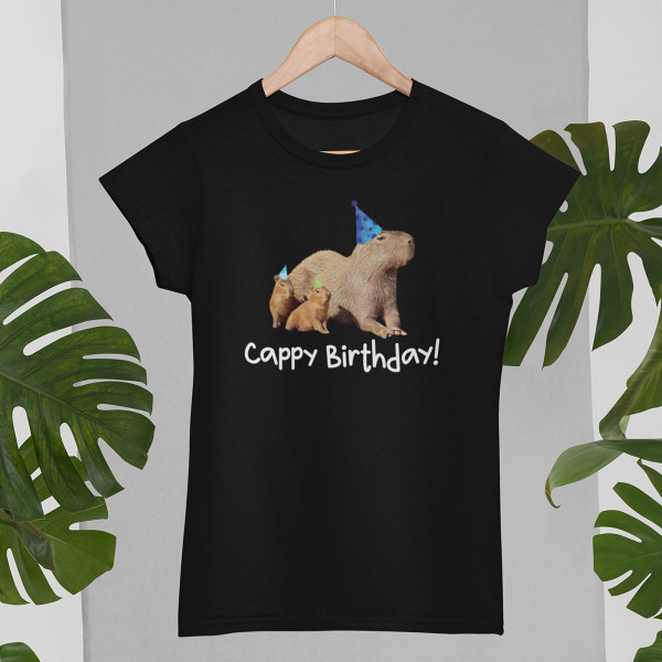 Moteriški marškinėliai "Cappy birthday"