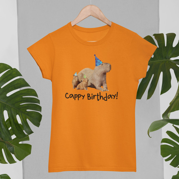 Moteriški marškinėliai "Cappy birthday"