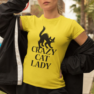 Moteriški marškinėliai "Crazy cat lady"