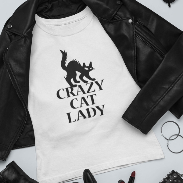Moteriški marškinėliai "Crazy cat lady"