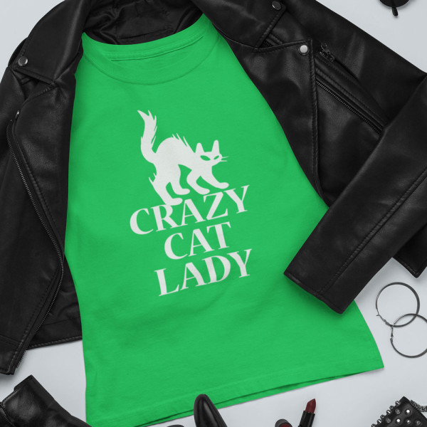 Moteriški marškinėliai "Crazy cat lady"
