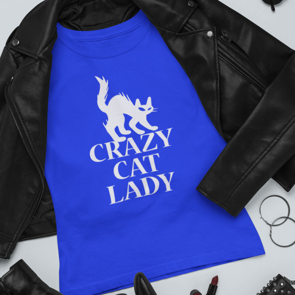 Moteriški marškinėliai "Crazy cat lady"