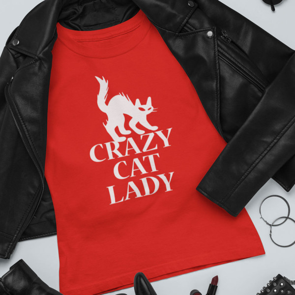 Moteriški marškinėliai "Crazy cat lady"