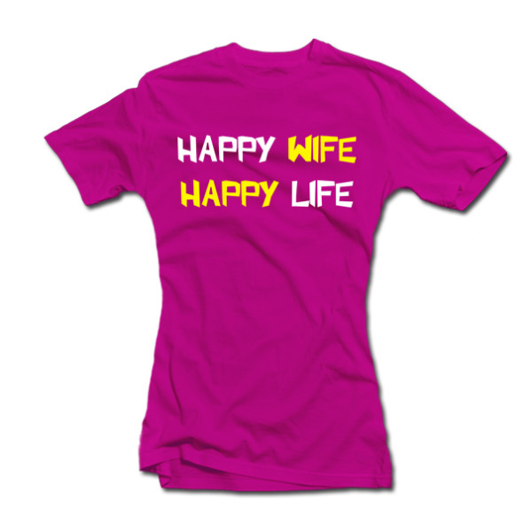 Moteriški marškinėliai "Happy wife" Moteriški marškinėliai "Happy wife"