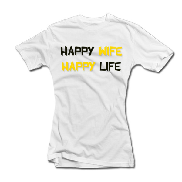 Moteriški marškinėliai "Happy wife" Moteriški marškinėliai "Happy wife"