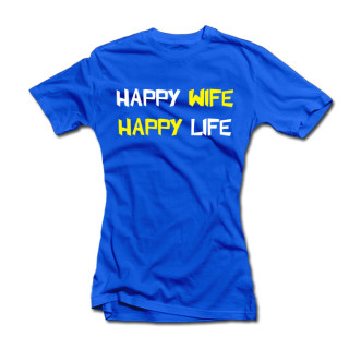 Moteriški marškinėliai "Happy wife"