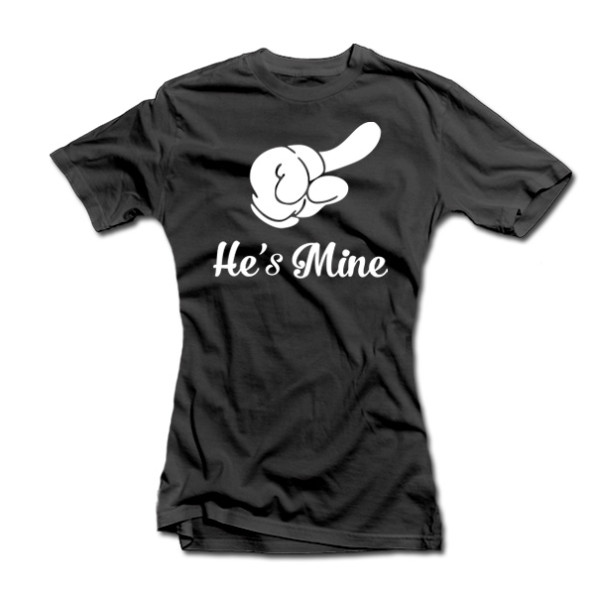 Moteriški marškinėliai "He's mine" Moteriški marškinėliai "He's mine"