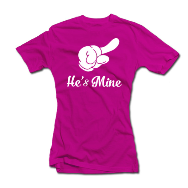 Moteriški marškinėliai "He's mine" Moteriški marškinėliai "He's mine"
