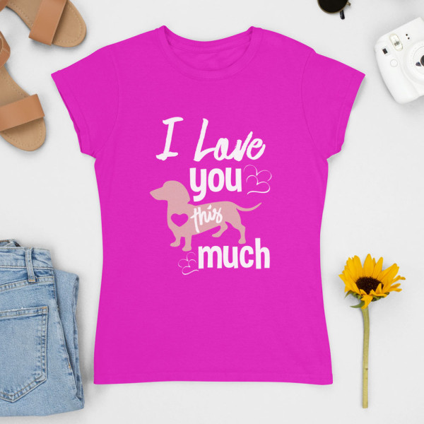 Moteriški marškinėliai "I love you"
