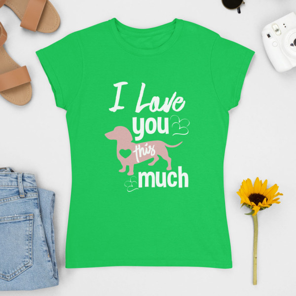 Moteriški marškinėliai "I love you"