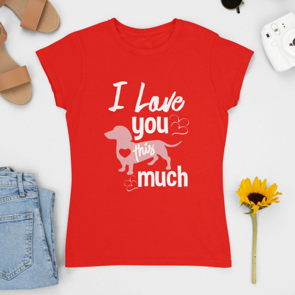 Moteriški marškinėliai "I love you"