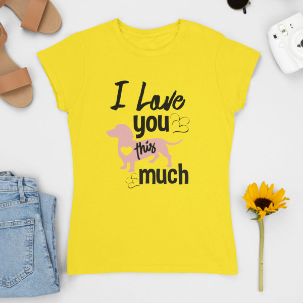 Moteriški marškinėliai "I love you"