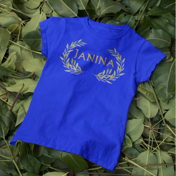 Moteriški marškinėliai  "Janina - Joninių karalienė"