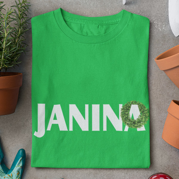 Moteriški marškinėliai "Janina su vainiku"