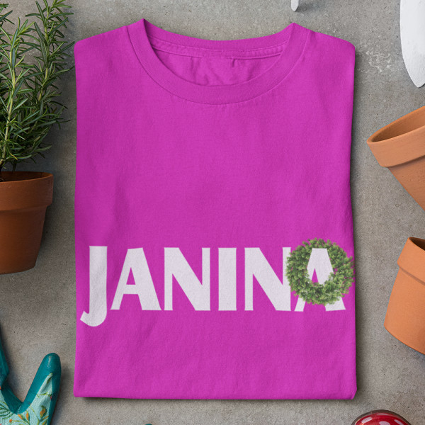 Moteriški marškinėliai "Janina su vainiku"