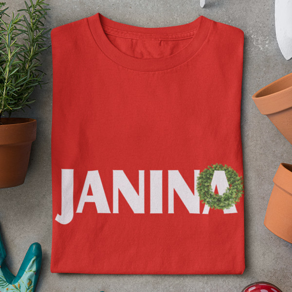 Moteriški marškinėliai "Janina su vainiku"