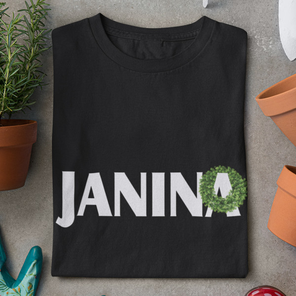 Moteriški marškinėliai "Janina su vainiku"