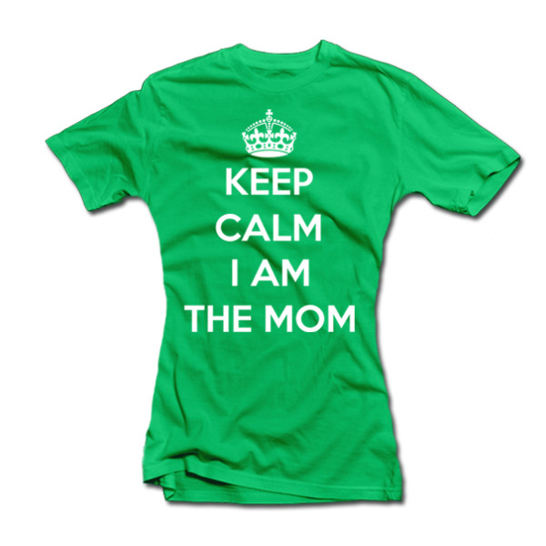 Moteriški marškinėliai "Keep calm I am the mom" Moteriški marškinėliai "Keep calm I am the mom"