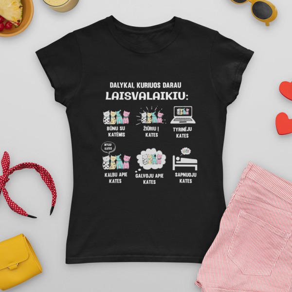 Moteriški marškinėliai "Laisvalaikis"