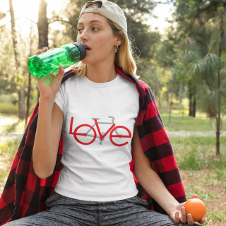 Moteriški marškinėliai "Love bike"