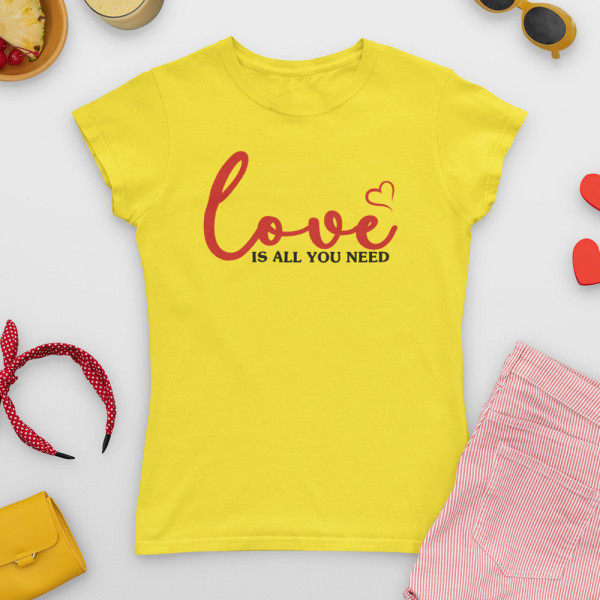 Moteriški marškinėliai "Love is all you need"