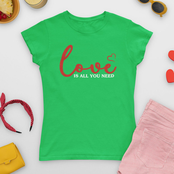 Moteriški marškinėliai "Love is all you need"