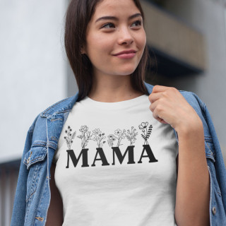Moteriški marškinėliai "Mama - laukų gėlė"