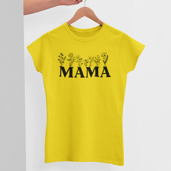 Moteriški marškinėliai "Mama - laukų gėlė"