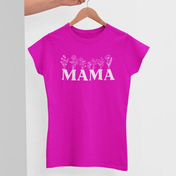 Moteriški marškinėliai "Mama - laukų gėlė"