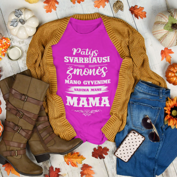 Moteriški marškinėliai "Mane vadina MAMA"