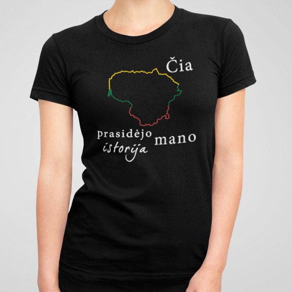 Moteriški marškinėliai "Mano istorija" Moteriški marškinėliai "Mano istorija"