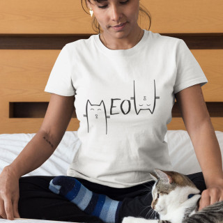 Moteriški marškinėliai "MEOW"
