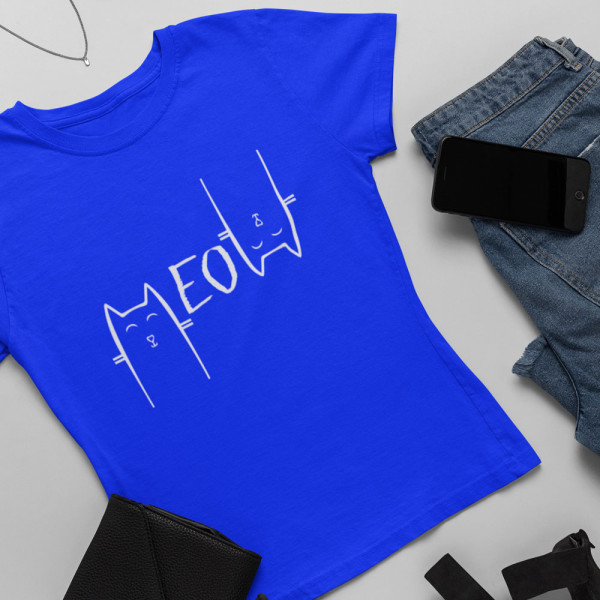 Moteriški marškinėliai "MEOW"